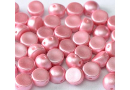 2-hole Cabochon 6 mm Alabaster Pastel Pink 2-hole Cabochon 6 mm Alabaster Pastel Pink