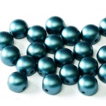 2-hole Cabochon 6 mm 25033 Alabaster Pastel Petrol