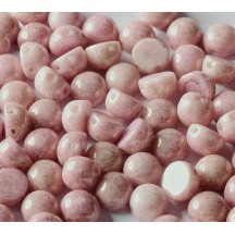 2-hole Cabochon 6 mm 14494/03000 Chalk White Lila Luster