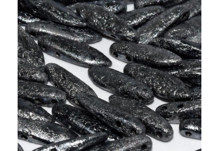 Margele Daggers cu doua gauri 14400E/23980 Jet Etched Hematite Margele Daggers cu doua gauri 14400E/23980 Jet Etched Hematite