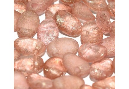 Tulip Petals 6x8mm 15495E/00030 Crystal Etched Terracota Red