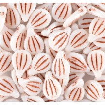 Preciosa Engraved Pip 9x14mm 54319 Alabaster Capri Painted Preciosa Engraved Pip 9x14mm 54319 Alabaster Capri Painted