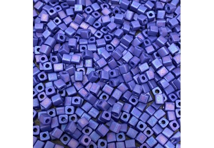 Miyuki Cube 4mm 0414FR Opaque Cobalt AB Matted
