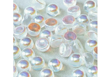 2-hole Cabochon 6 mmm 00030/28703 Crystal Full AB