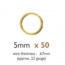 Set Zale 5mm Auriu