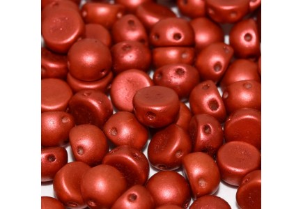 2-hole Cabochon 6 mm 01890 Lava Red