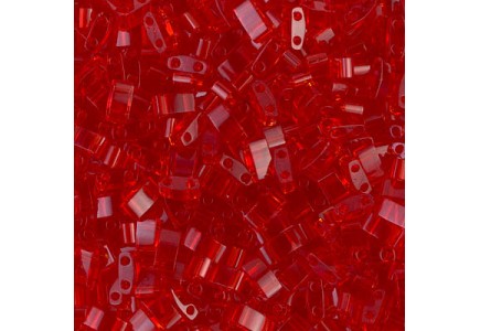 Miyuki Half Tila MHTL0140 Transparent Lt. Red Miyuki Half Tila MHTL0140 Transparent Lt. Red