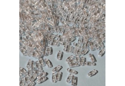 Miyuki Quarter Tila 0160 Crystal Lustered Miyuki Quarter Tila 0160 Crystal Lustered