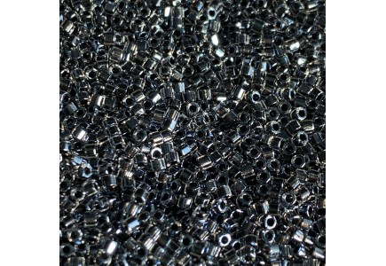 Delica Hexcut 11/0 DBC0925 Sparkling Charcoal Lined Crystal