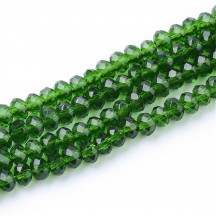 Rondele Sticla 3x2mm Sea Green