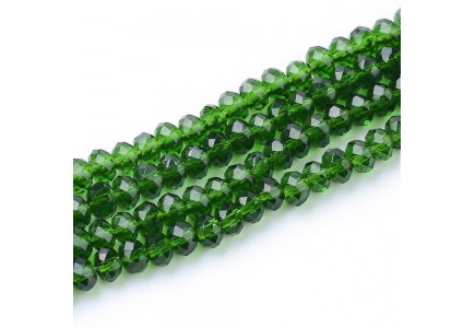 Rondele Sticla 3x2mm Sea Green
