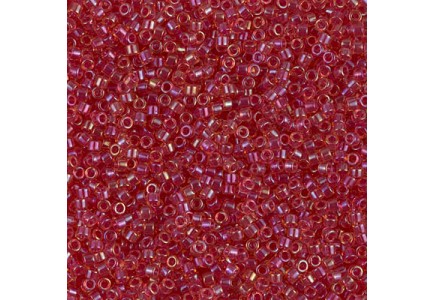 Delica 11/0 DB0062 Lined Cranberry AB Delica 11/0 DB0062 Lined Cranberry AB