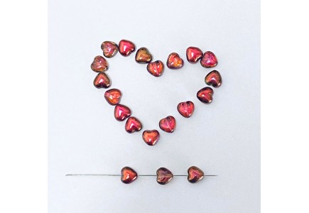 Margele Inima 6mm 95200/00030 Crystal Magic Wine
