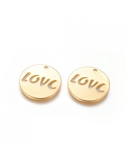 Pandant Rotund 20.5mm Love