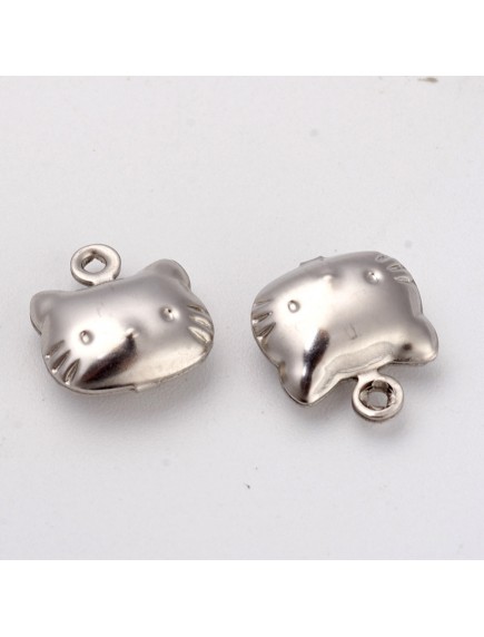 Pandant 316 Otel Inoxidabil Pisica 10x10x4mm