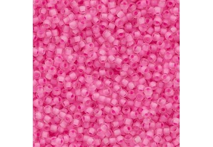 Margele Toho 11/0 0969 Inside Colour Crystal / Neon Carnation Lined