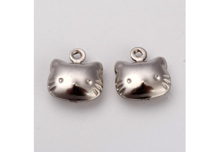 Pandant 316 Otel Inoxidabil Pisica 10x10x4mm