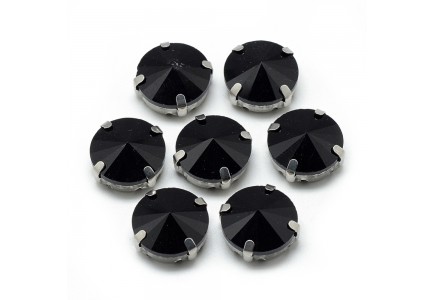 Cristale De Cusut 11x7mm Black