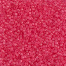 Delica 11/0 DB0780 Dyed Transparent Bubble Gum Pink Semi-Matted Delica 11/0 DB0780 Dyed Transparent Bubble Gum Pink Semi-Matted