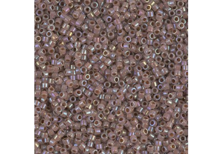 Delica 11/0 DB1749 Cocoa Lined Opal AB