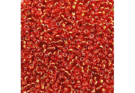 Margele de nisip Miyuki 15/0 0010 Flame Red Silver Lined Margele de nisip Miyuki 15/0 0010 Flame Red Silver Lined