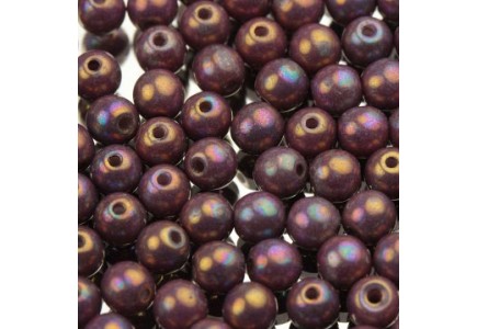 Margele Rotunde 4mm 03000/15781 Chalk White Iris Violet
