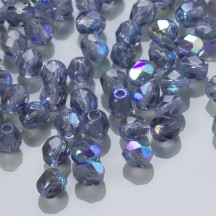 Margele Cehesti Fire-Polish 4mm X30320 Montana Blue AB Margele Cehesti Fire-Polish 4mm X30320 Montana Blue AB