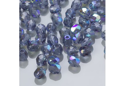 Margele Cehesti Fire-Polish 4mm X30320 Montana Blue AB Margele Cehesti Fire-Polish 4mm X30320 Montana Blue AB