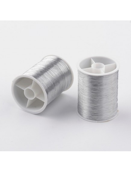 Rola fir metalic argintiu 0.1mm