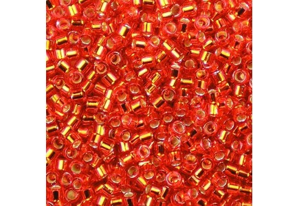 Delica 10/0 DB100043 Silver Lined Red Delica 10/0 DB100043 Silver Lined Red
