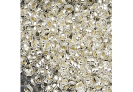 Miyuki Spacer 2,2x1 0001 Crystal Silver Lined