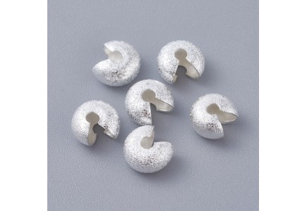 Crimp cover argintiu 7x4mm