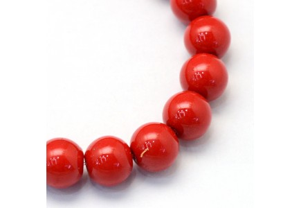 Perle sticla 4mm red