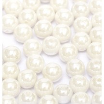Margele Rotunde 4mm 03000/21402 Chalk White Shimmer