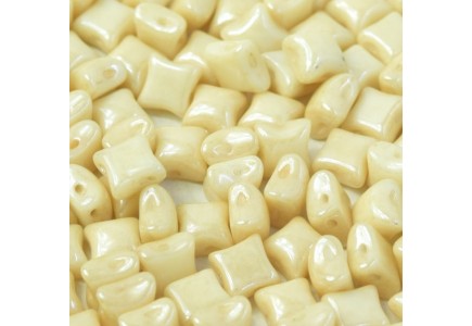 Margele wibeduo 8x8mm 14413/03000 Chalk White Champagne Luster Margele wibeduo 8x8mm 14413/03000 Chalk White Champagne Luster