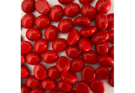 Margele Candy Oval 10x12mm 93180 Opaque Red