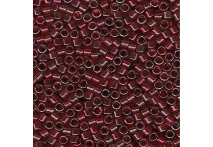 Delica 11/0 DB0105 Gold Luster Transparent Red 