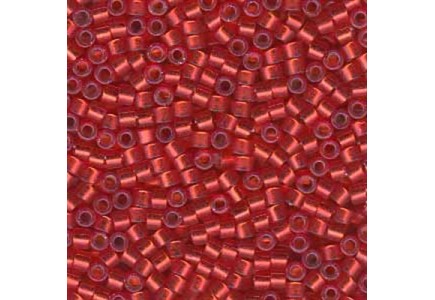 Delica 11/0 DB0683 SilverLined-Dark Ruby Half Matted Dyed Delica 11/0 DB0683 SilverLined-Dark Ruby Half Matted Dyed