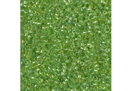 Delica 11/0 DB2376 Fancy Lined Celery