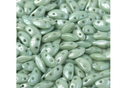 Margele Mobyduo 3x8mm 03000/14459 Chalk White Teal Luster Margele Mobyduo 3x8mm 03000/14459 Chalk White Teal Luster
