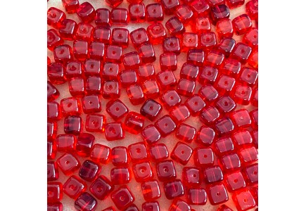 Margele Cube 8/11mm 90080 Siam Ruby 