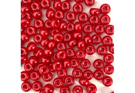 Margele donuts 9mm 21009AL Pearl Dk Red 