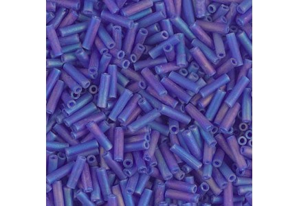 Miyuki Bugle 6mm 0151FR Matted Transp. Cobalt Ab