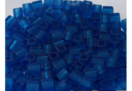 Miyuki Cube 4mm 0149F Matted Trans.Capri Blue 