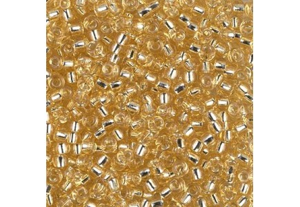 Margele de nisip Miyuki 11/0  0002 Silver Lined Lt. Gold