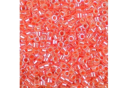 Delica 11/0 DB0235 Lined Crystal Salmon Luster Delica 11/0 DB0235 Lined Crystal Salmon Luster