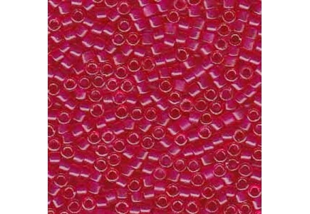 Delica 11/0 DB0775 Dyed Transparent Fuchsia Semi Matted 