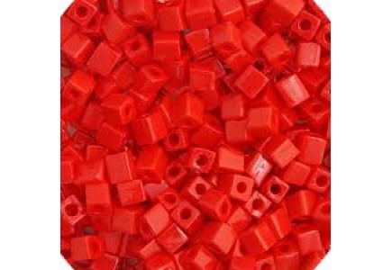 Miyuki Cube 4mm Opaque Red 0407