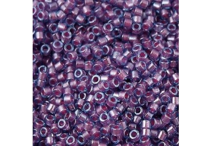 Delica 11/0 DB0922 Sparkling Rose Lined Aqua Delica 11/0 DB0922 Sparkling Rose Lined Aqua