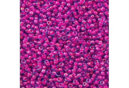 Margele Toho 11/0 0980 Luminous Lt. Sapphire/Neon Pink Lined